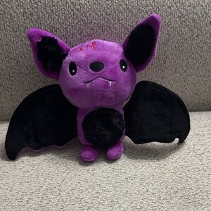 Purple and Black Plush Bat Toy